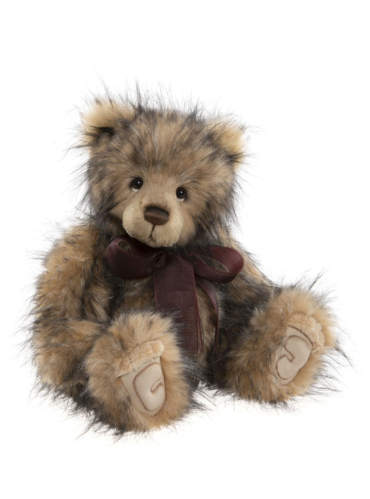 Brown Charlie Bear with bow